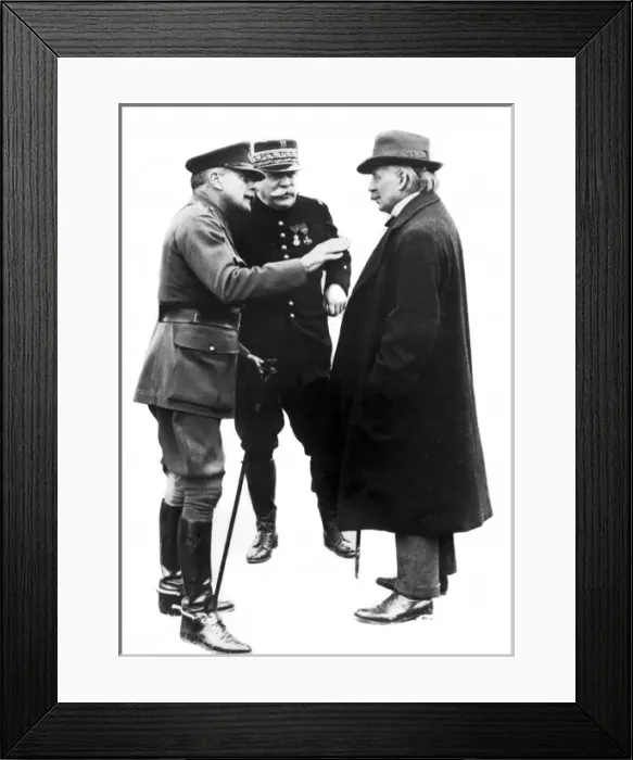 Framed Print : Lloyd George, General Haig, General Joffre, France Framed Print : Lloyd George, General Haig, General Joffre, France