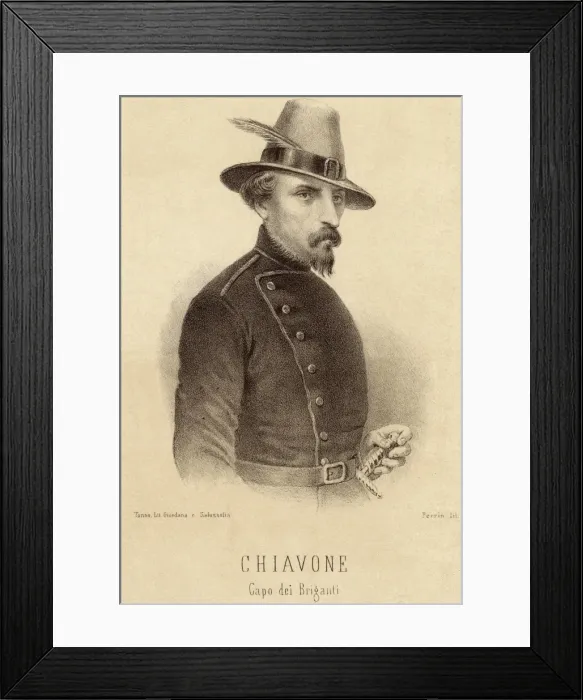 Framed Print : Chiavone. The Italian brigand, Chiavone, chief of the robbers.. 19th Century Framed Print : Chiavone. The Italian brigand, Chiavone, chief of the robbers.. 19th Century