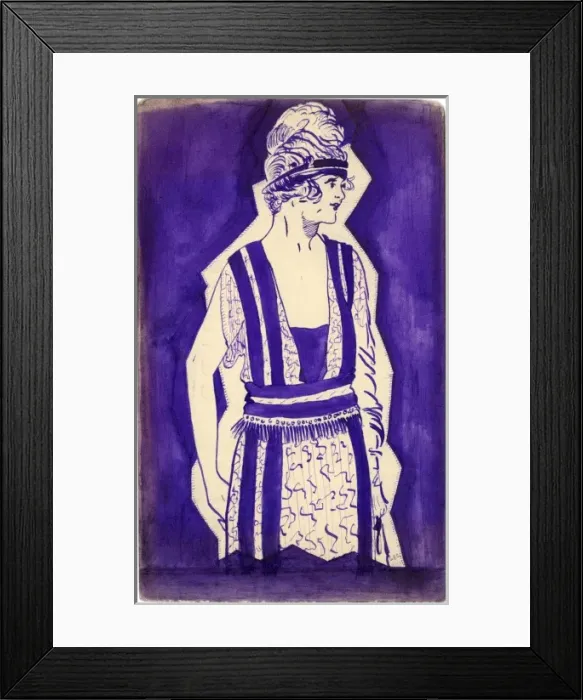 Framed Print : Portrait of a woman on a postcard by George Ranstead, WWI pe Framed Print : Portrait of a woman on a postcard by George Ranstead, WWI pe