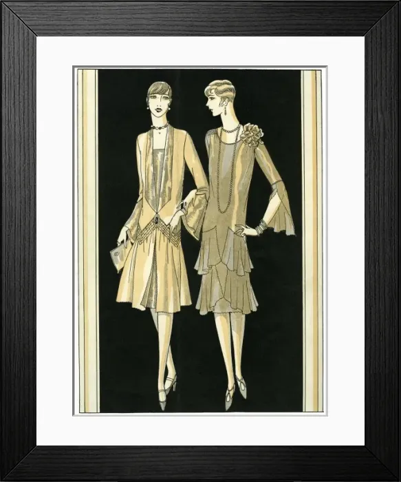 Framed Print : Two fashionable ladies 1926 Framed Print : Two fashionable ladies 1926
