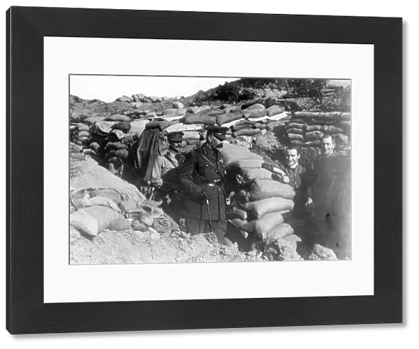Lord Kitchener in a trench, Dardanelles, WW1