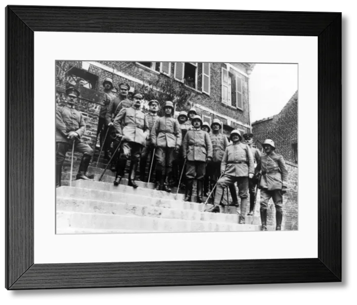 Framed Print : General Paschen and staff officers, WW1 Framed Print : General Paschen and staff officers, WW1