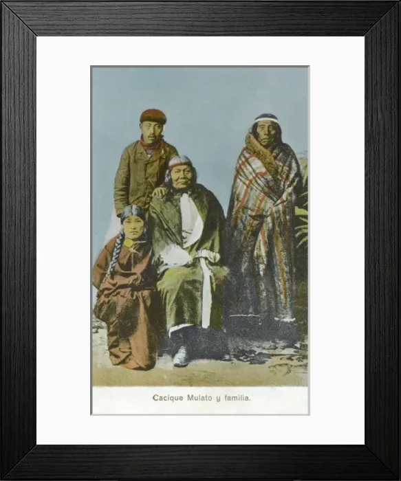 Framed Print : Mulatto Chief and family - Chile Framed Print : Mulatto Chief and family - Chile