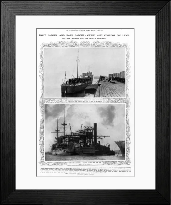 Framed Print : Oiling and Coaling on land Framed Print : Oiling and Coaling on land