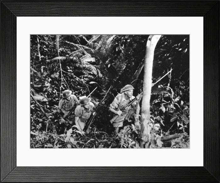 Framed Print : Australian troops train in Malaya Framed Print : Australian troops train in Malaya
