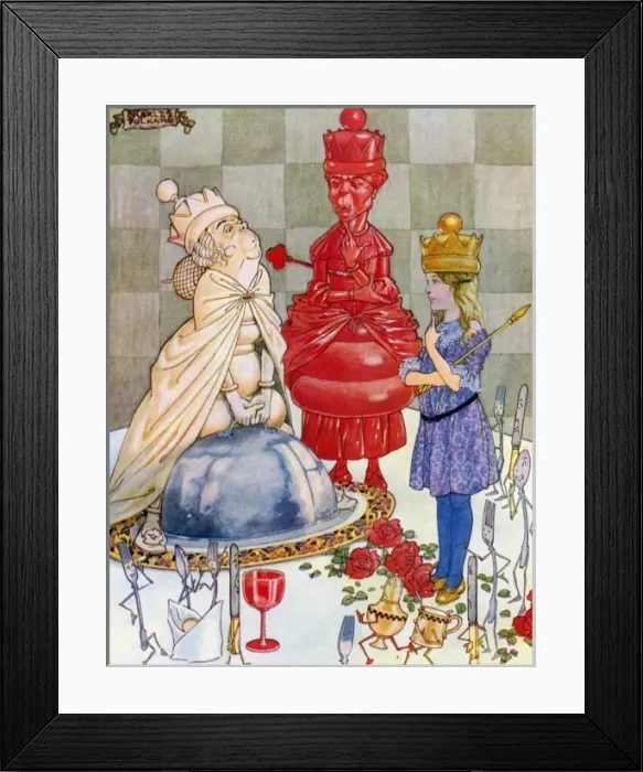 Framed Print : Through the Looking Glass by Charles Folkard Framed Print : Through the Looking Glass by Charles Folkard