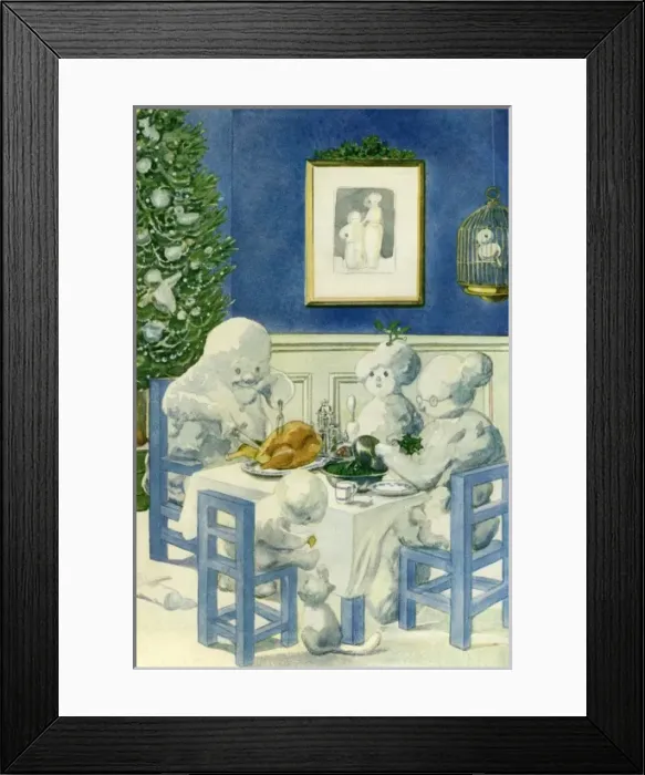 Framed Print : The Snowmans Christmas by Oliver Herford Framed Print : The Snowmans Christmas by Oliver Herford