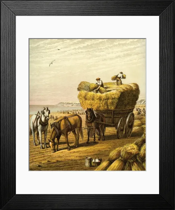 Framed Print : Victorian Farmyard (The harvest) Framed Print : Victorian Farmyard (The harvest)