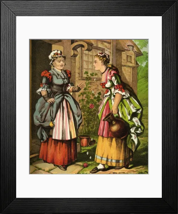 Framed Print : Diamonds & Toads by Kate Greenaway Framed Print : Diamonds & Toads by Kate Greenaway