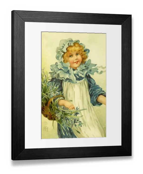 Framed Print : Pretty girl with Flowers by Ellen Andrews Framed Print : Pretty girl with Flowers by Ellen Andrews