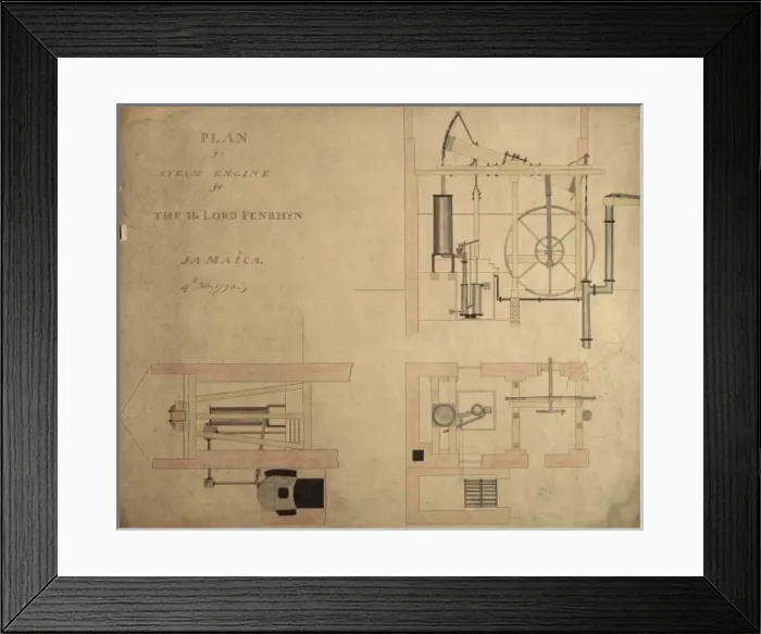 Framed Print : Steam engine for the Hon Lord Penrhyn, Jamaica Framed Print : Steam engine for the Hon Lord Penrhyn, Jamaica