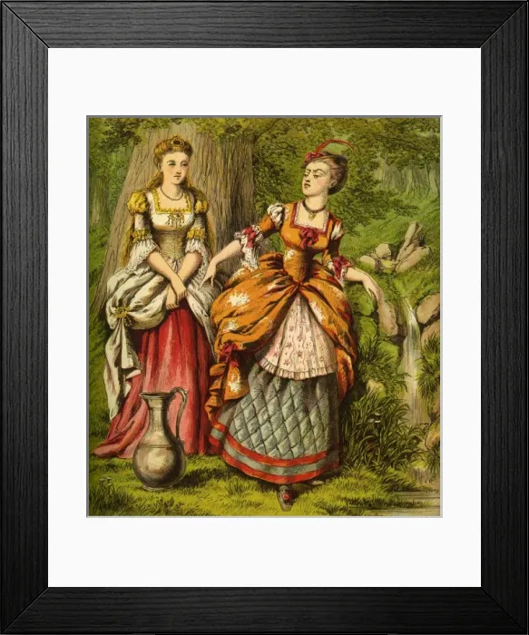 Framed Print : Diamonds & Toads by Kate Greenaway Framed Print : Diamonds & Toads by Kate Greenaway