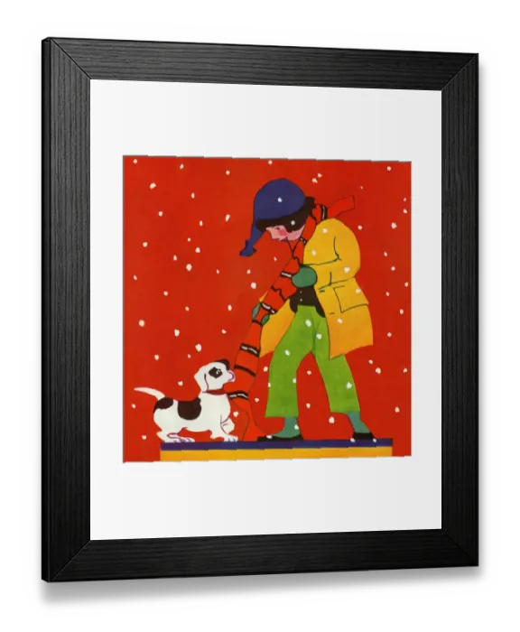 Framed Print : Boy and dog Framed Print : Boy and dog