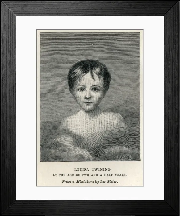Framed Print : Louisa Twining at two-and-a-half Framed Print : Louisa Twining at two-and-a-half