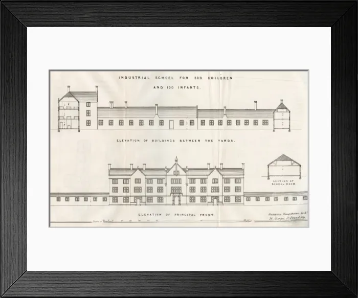 Framed Print : Model Industrial School - elevation Framed Print : Model Industrial School - elevation