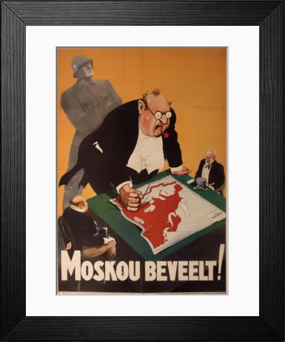 Framed Print : Dutch wartime poster, Moscow recommends Framed Print : Dutch wartime poster, Moscow recommends