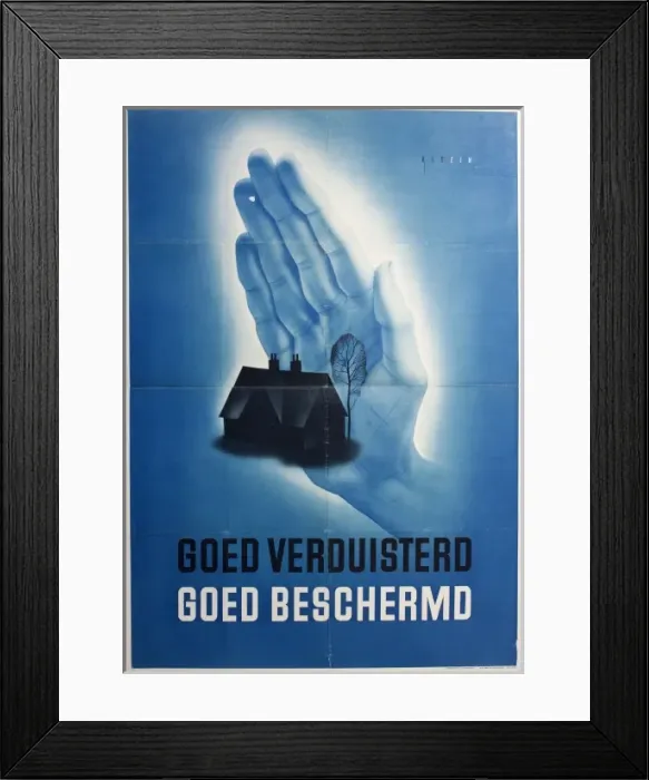 Framed Print : Dutch poster about blackout precautions Framed Print : Dutch poster about blackout precautions