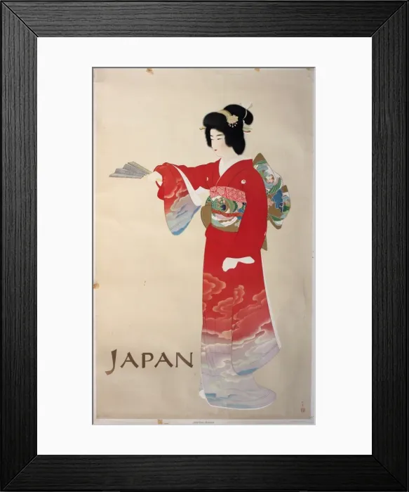 Framed Print : Poster advertising trips to Japan Framed Print : Poster advertising trips to Japan