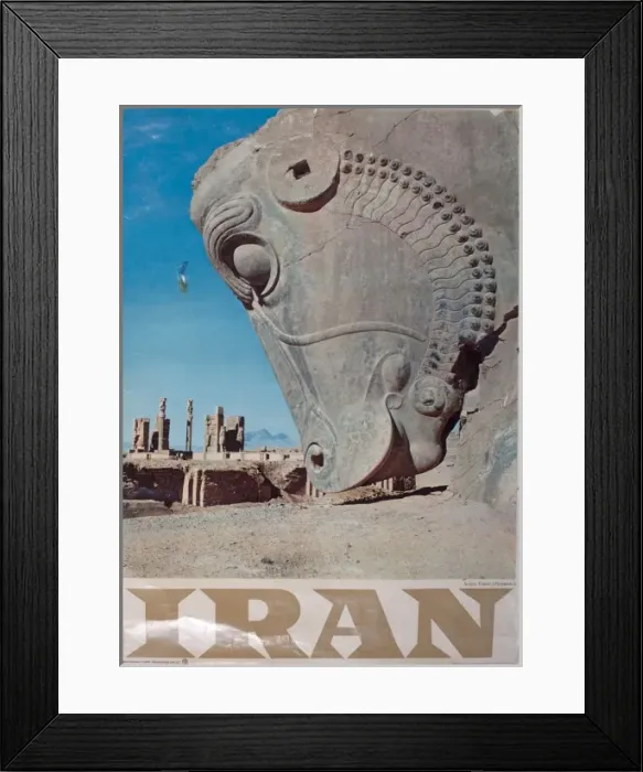 Framed Print : Poster advertising trips to Iran Framed Print : Poster advertising trips to Iran
