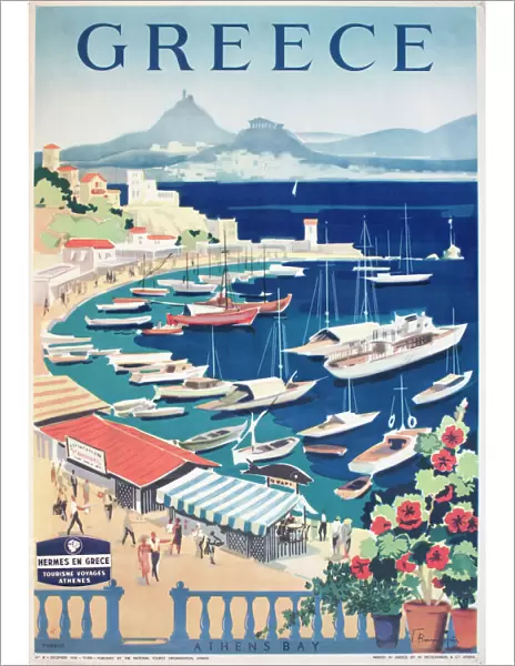 Poster advertising holidays in Greece