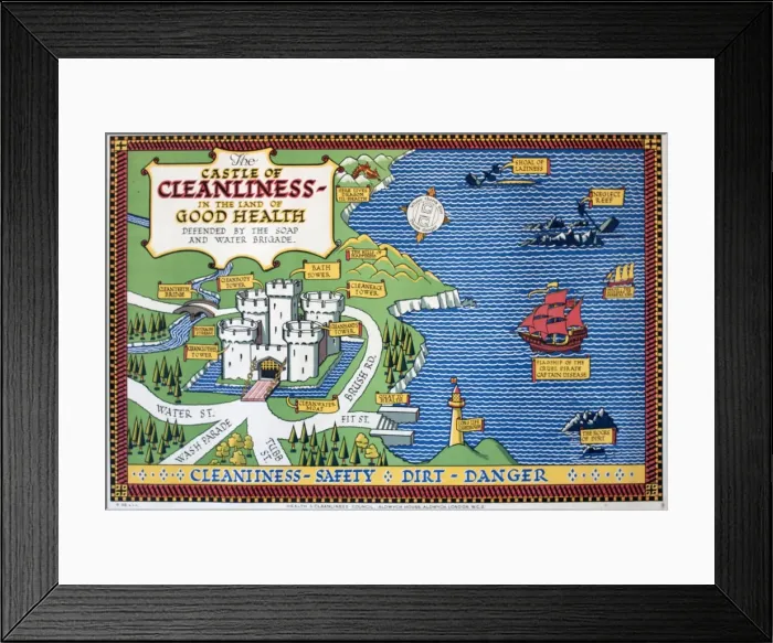 Framed Print : Poster, The Castle of Cleanliness Framed Print : Poster, The Castle of Cleanliness