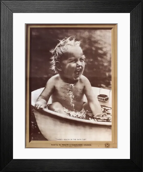 Framed Print : Poster, Theres Health in the Bath Tub Framed Print : Poster, Theres Health in the Bath Tub