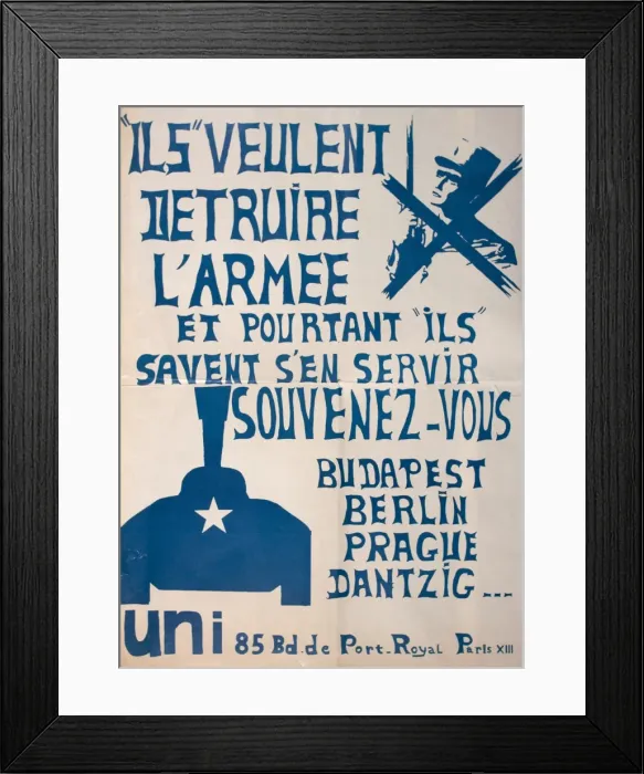 Framed Print : French poster warning against Communism Framed Print : French poster warning against Communism