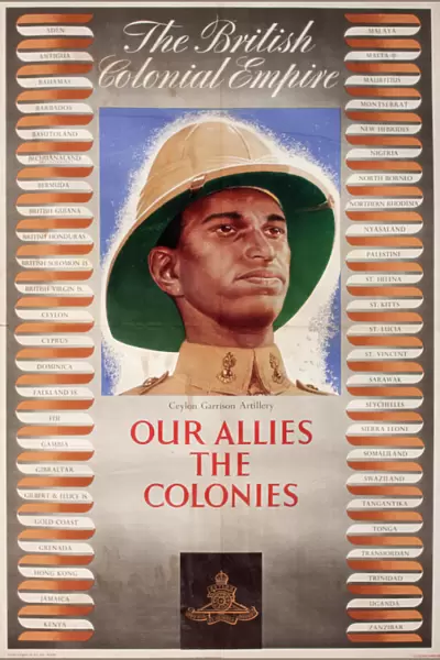 Wartime poster, The British Colonial Empire (Ceylon)