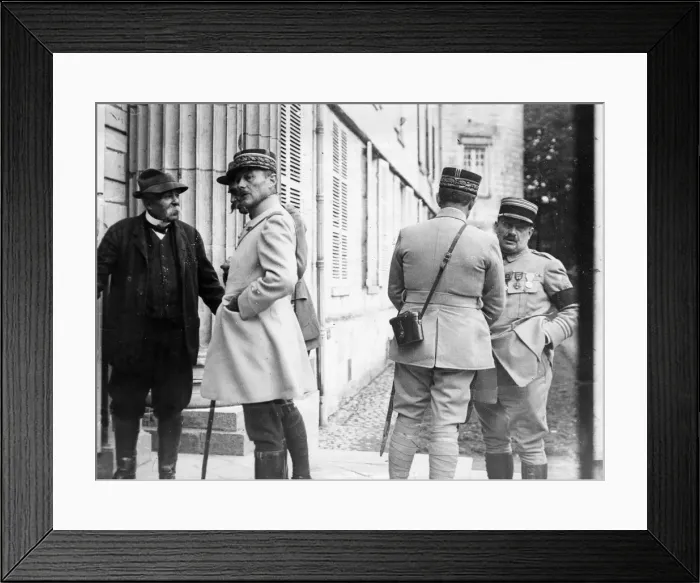 Framed Print : Georges Clemenceau with Generals Mordacq and Humbert Framed Print : Georges Clemenceau with Generals Mordacq and Humbert