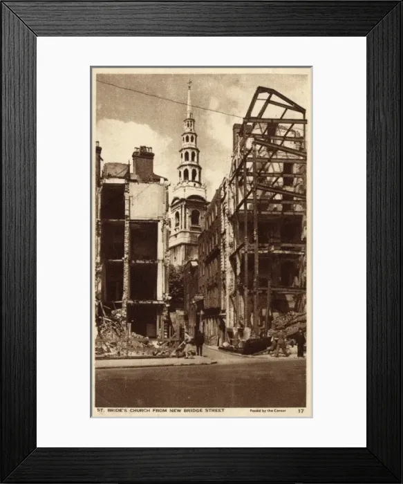 Framed Print : Bomb damage in London - Fore Street Framed Print : Bomb damage in London - Fore Street