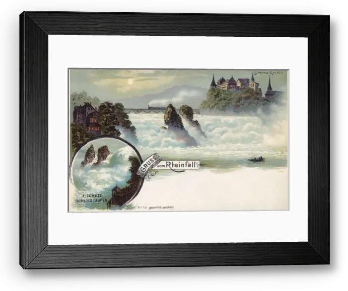 Framed Print : Rheinfall, Switzerland with Laufen Castle Framed Print : Rheinfall, Switzerland with Laufen Castle