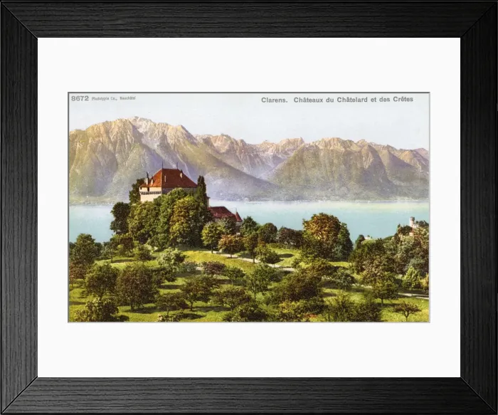 Framed Print : Switzerland - Clarens - Chateaux du Chatelard Framed Print : Switzerland - Clarens - Chateaux du Chatelard
