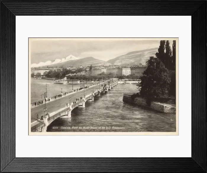 Framed Print : Mont Blanc Bridge, Geneva, Switzerland Framed Print : Mont Blanc Bridge, Geneva, Switzerland