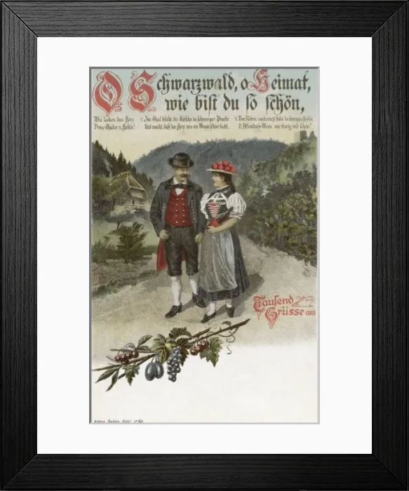 Framed Print : A couple in the Black Forest Framed Print : A couple in the Black Forest