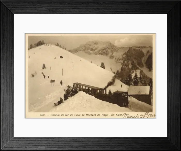 Framed Print : Caux Railway - Switzerland