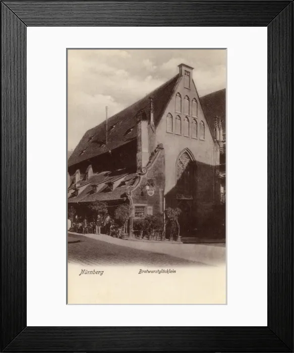 Framed Print : Germany - Nurnberg - Bratwurstglocklein Restaurant Framed Print : Germany - Nurnberg - Bratwurstglocklein Restaurant