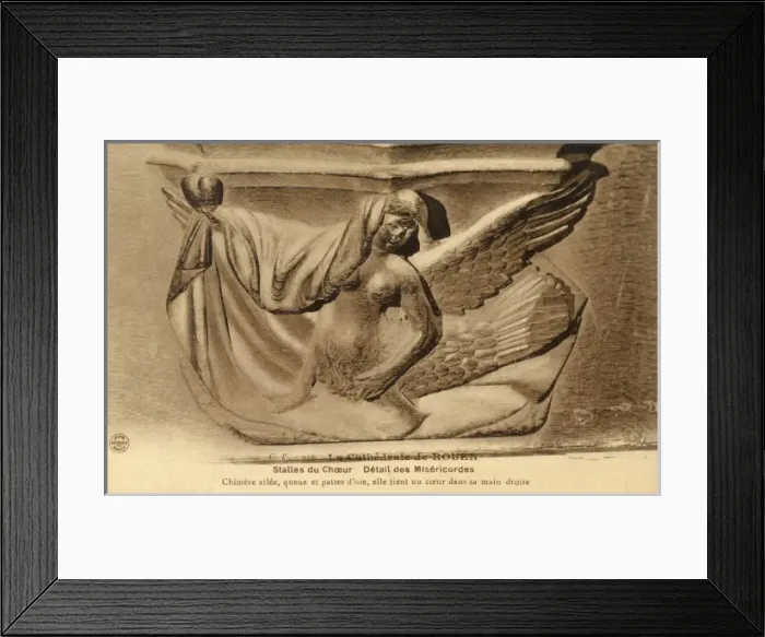 Framed Print : Rouen Cathedral, France - Misericord in the Choir Framed Print : Rouen Cathedral, France - Misericord in the Choir
