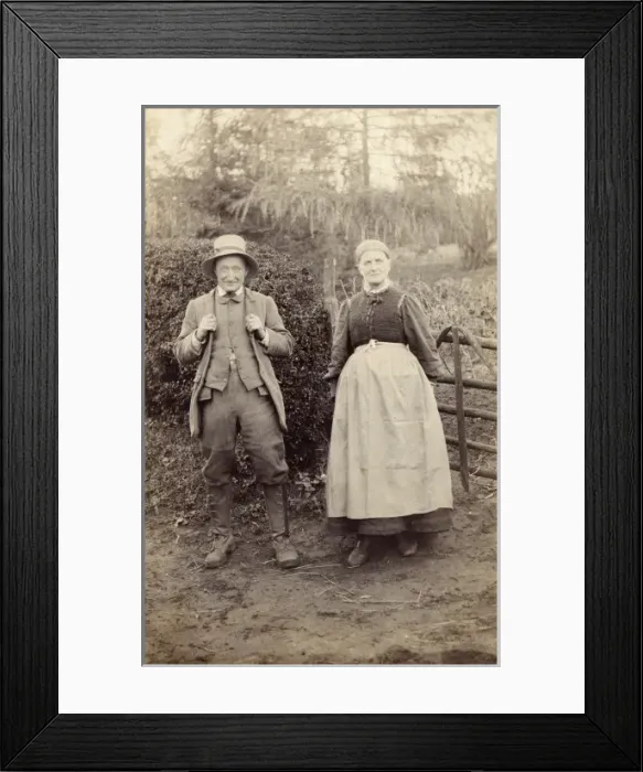 Framed Print : Country Farmer and his wife Framed Print : Country Farmer and his wife