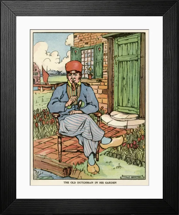 Framed Print : The Old Dutchman in His Garden Framed Print : The Old Dutchman in His Garden