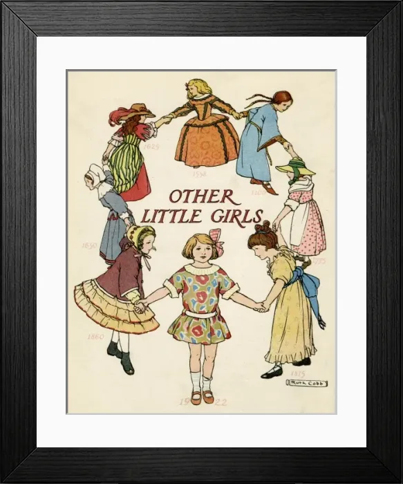 Framed Print : Other Little Girls from various periods in history Framed Print : Other Little Girls from various periods in history