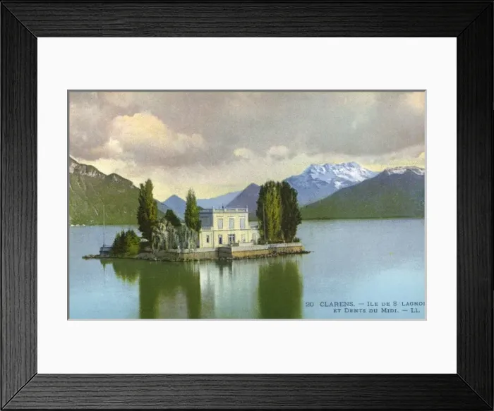 Framed Print : Switzerland - Ile de Salagnon and Dents de Midi Framed Print : Switzerland - Ile de Salagnon and Dents de Midi