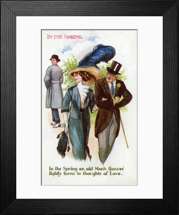 Framed Print : Young Fiancee catches the eye of a new suitor Framed Print : Young Fiancee catches the eye of a new suitor