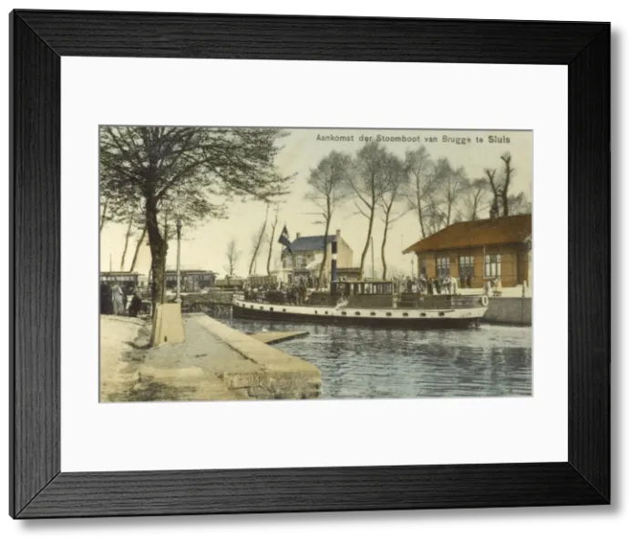 Framed Print : Sluis - Arrival of the Steamer from Bruges Framed Print : Sluis - Arrival of the Steamer from Bruges