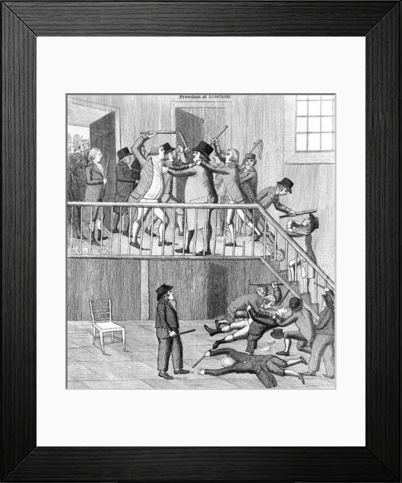 Framed Print : A political discussion Framed Print : A political discussion