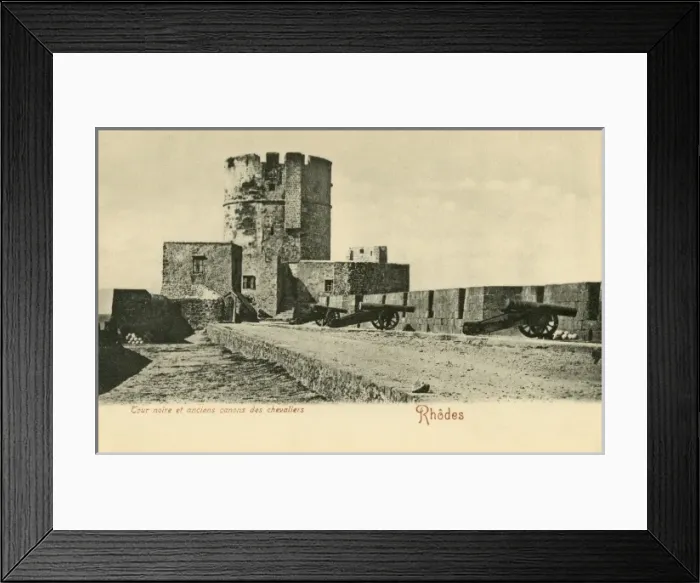 Framed Print : Rhodes, Greece - Black Tower and Hospitaller Cannon Framed Print : Rhodes, Greece - Black Tower and Hospitaller Cannon