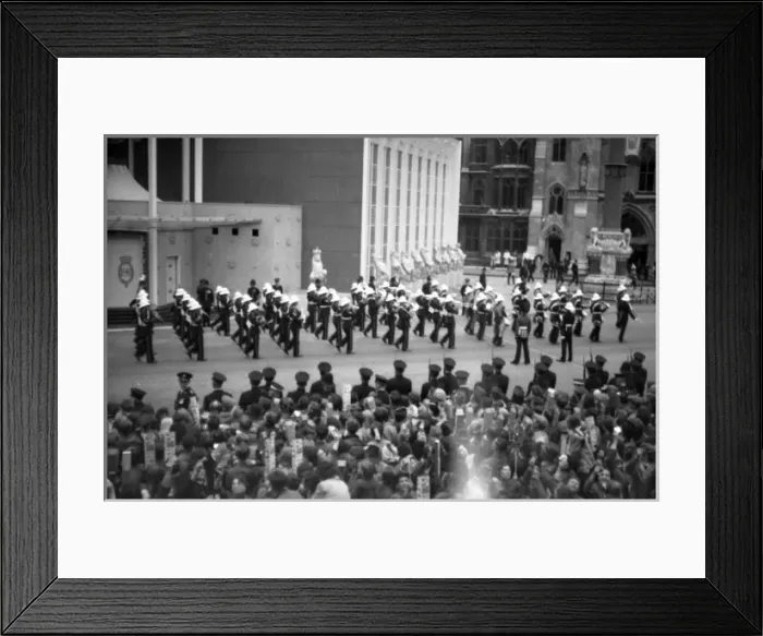 Framed Print : Coronation. Band of Royal Marines Framed Print : Coronation. Band of Royal Marines