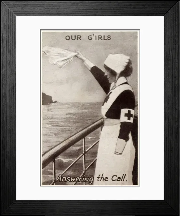 Framed Print : British Nurse off to the Western Front Framed Print : British Nurse off to the Western Front