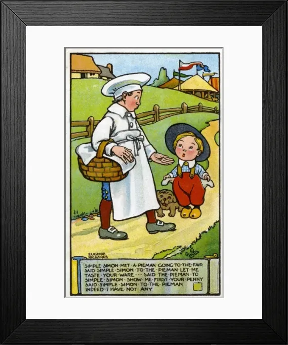 Framed Print : Simple Simon met a pieman Framed Print : Simple Simon met a pieman