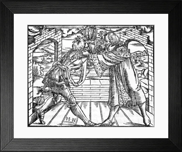 Framed Print : Men fighting for power Framed Print : Men fighting for power