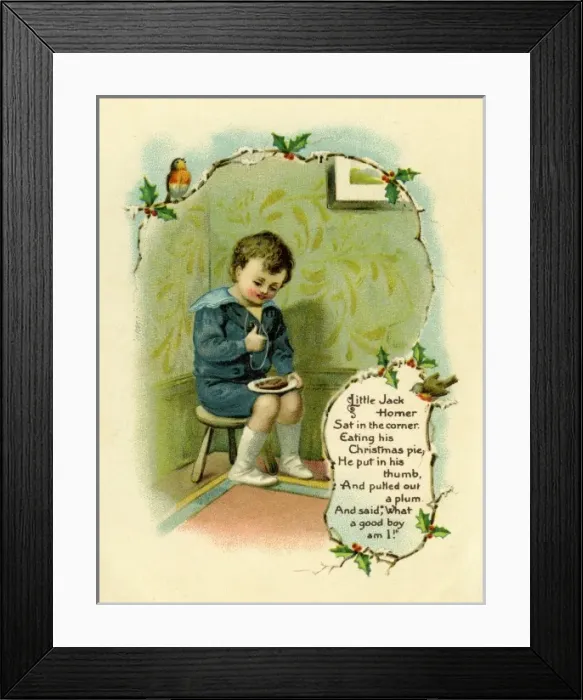 Framed Print : Anon 5. Little Jack Horner (Xmas) Framed Print : Anon 5. Little Jack Horner (Xmas)
